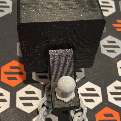 2" Mini Hitch có Lỗ Chốt, Bóng, Đai Ốc & Đai Ốc Xích