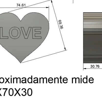 Hộp Trái Tim "Caja corazón."