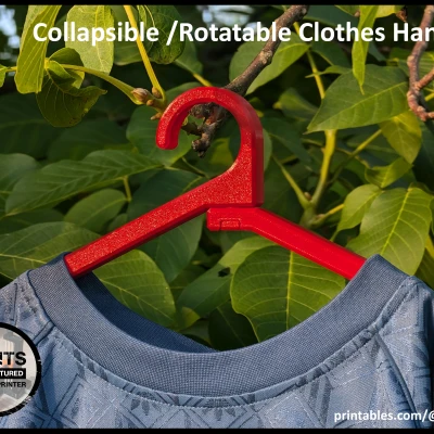 Móc Treo Quần Áo Gấp Gọn / Xoay Được (In Liền)