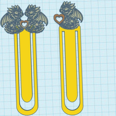 Dấu trang hình rồng đôi