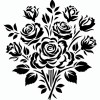 Khuôn vẽ: Hoa hồng 1 - Thumbnail 1