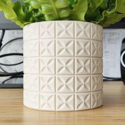 Chậu Hoa & Chậu Cây Phong Cách Gạch Men - Thiết Kế Vase Mode