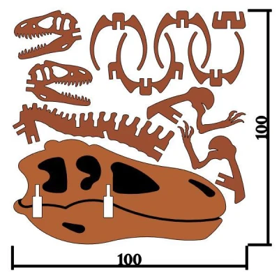 [3Dino Puzzle] Allosaurus Phong Cách Cổ Điển