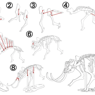 [Fantasy & Primal] Bộ xương Khủng long Ma mút