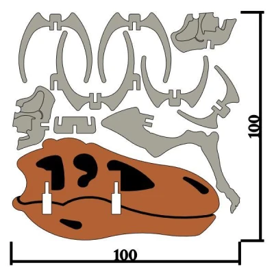 [Fantasy & Primal] Bộ xương Khủng long Ma mút