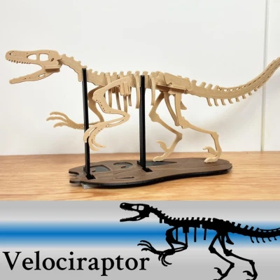 [3Dino Puzzle] Khủng Long Bạo Chúa Velociraptor