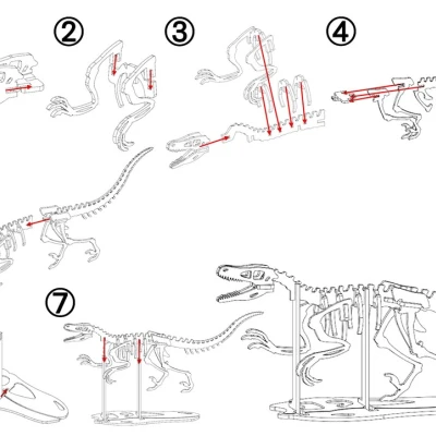 [3Dino Puzzle] Khủng Long Bạo Chúa Velociraptor