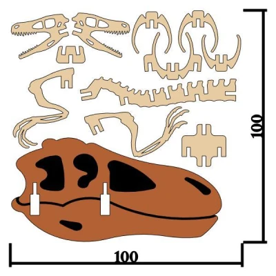 [3Dino Puzzle] Khủng Long Bạo Chúa Velociraptor
