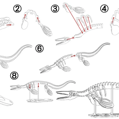 [3Dino Puzzle] Tylosaurus Phong Cách Cổ Điển