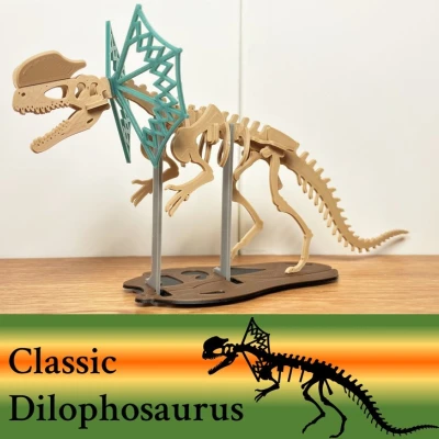 [3Dino Puzzle] Khủng Long Dilophosaurus Phong Cách Cổ Điển