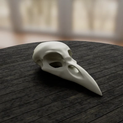 Mặt Dây Chuyền Hộp Sọ Quạ