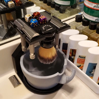 Kệ Dao Cạo Râu An Toàn Cho 4 Dao, Cọ, Tô, Xúc Xắc