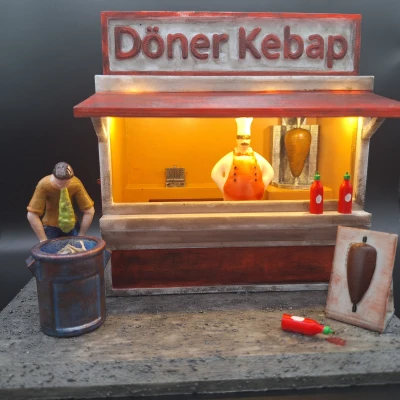 TỰ LÀM QUẦY DÖNER KEBAB - IN KHÔNG CẦN SUPPORT