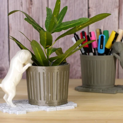 Chậu Cây/Thùng Rác Hình Chó Doggo