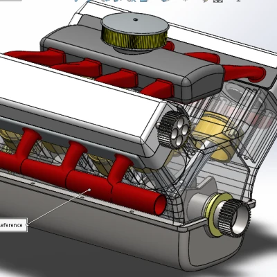 Mô Hình Động Cơ V8