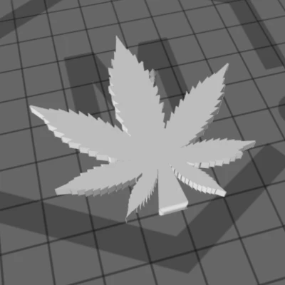 Biểu tượng lá "weed" (không có lỗ móc khóa)