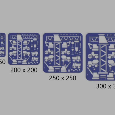 Khuôn Vẽ / Mẫu Vẽ Công Trường Xây Dựng (4 kích thước)
