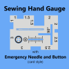 Thước Đo Đường May / Vải Vải Dáng Thẻ Bài Kèm Kim và Nút Khẩn Cấp - Thumbnail 1