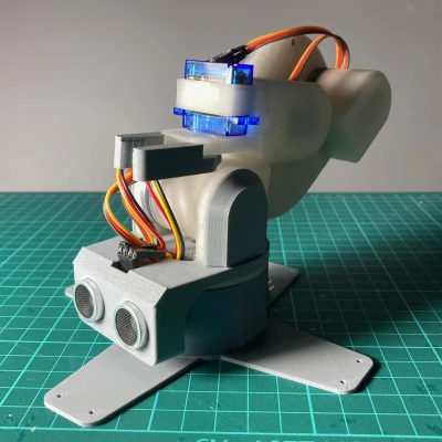 Cánh Tay Robot Mini Có Cảm Biến Siêu Âm Cho Người Mới Bắt Đầu