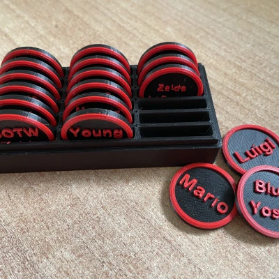 Hộp đựng xu Amiibo + Xu đi kèm