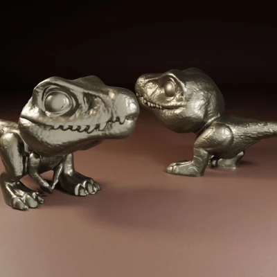 Khủng Long Bạo Chúa T-Rex Nhỏ Dễ Thương - Chi Tiết và Low Poly