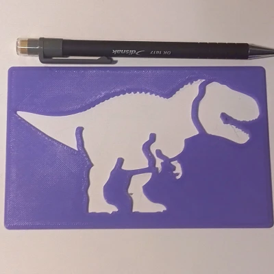 Thẻ Stencil Khủng Long XL
