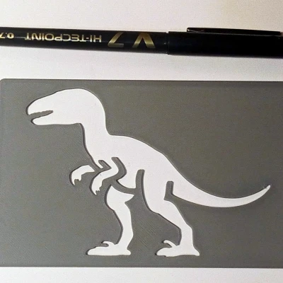 Thẻ Stencil Khủng Long XL