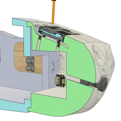 Mũi thay thế Heewing T2 Cruza cho Walksnail VTX