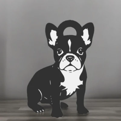 Móc Khóa Chó 2D Đơn Giản