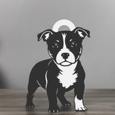 Móc Khóa Chó 2D Đơn Giản