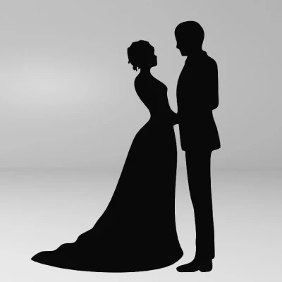 TRANG TRÍ ĐÁM CƯỚI, DECOR 2D, TRANH LINE ART, TOPPER, TRANG TRÍ TƯỜNG