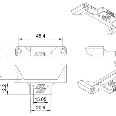 Giá đỡ ADXL345 mặt trước cho VORON 2.4 SB