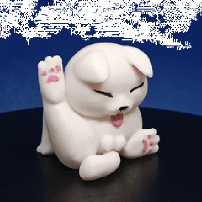 Mèo Liếm Banh - Tượng 3D Độc Đáo