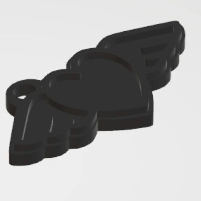 Móc Khóa Trái Tim Có Cánh