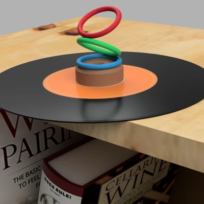 Cục Chuyển Đổi Đĩa Than 45 Vòng Có Vòng Xoay