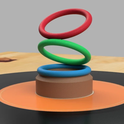 Cục Chuyển Đổi Đĩa Than 45 Vòng Có Vòng Xoay