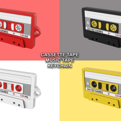 Móc khóa băng cassette nhạc