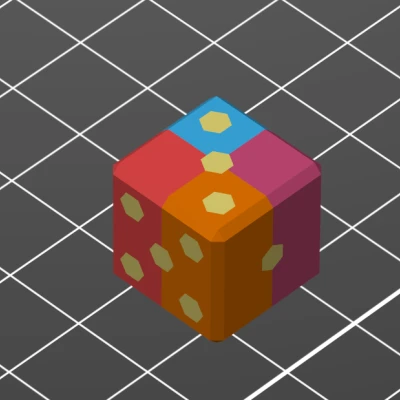 Khối Lập Phương Xúc Xắc Thử Màu Đa Sắc