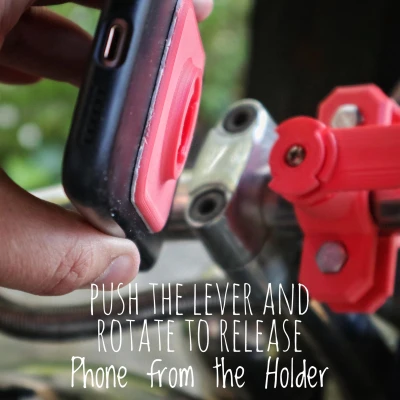 Kẹp Điện Thoại Xe Máy 22mm & 25mm - Có Cơ Chế Khóa