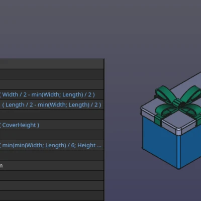 Hộp Quà Thanh Lịch - In Nhanh, Ít Nhựa - Mô Hình FreeCAD Đầy Đủ Thông Số