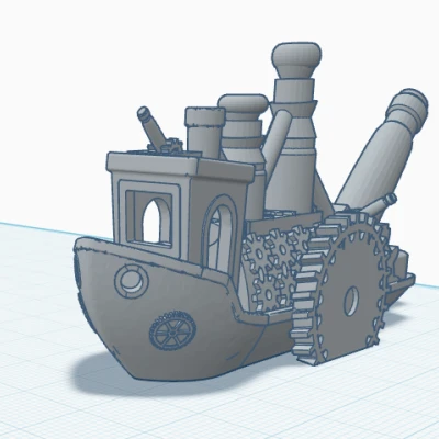 Mô Hình Tàu Benchy Phong Cách Steampunk