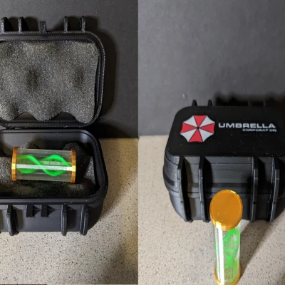 Hộp Mini và Mẫu T-Virus Umbrella Corporation Resident Evil