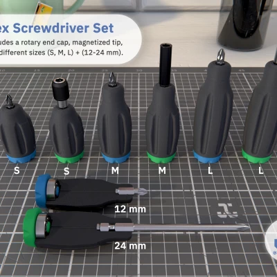 Bộ Tua Vít Lục Giác (S, M, L) + (12mm, 24mm)