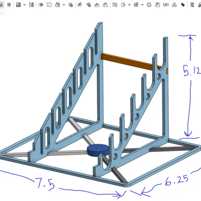 Kệ trưng bày dao bỏ túi 6 ngăn cho dao EDC kích thước thường ở vị trí mở