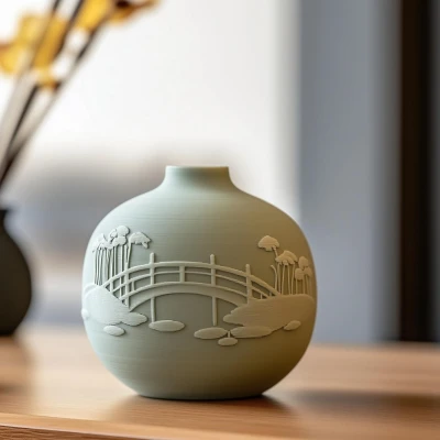 Bình Hoa Cầu Nhật Bản - Trang Trí Nhà Cửa Thanh Lịch