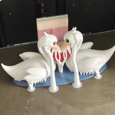 Thiên Nga Valentine Tạo Hình Trái Tim