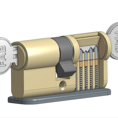 Mô hình Ổ khóa Trụ Tỷ lệ 2.4:1
