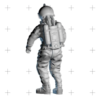 Tượng Thợ Lặn 3D