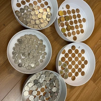 Máy Sắp Xếp Tiền Xu Xếp Chồng (Canada, Mỹ, Euro, Nhật, Anh, Kèm File Fusion 360)