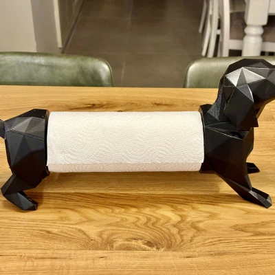 Kệ Giấy Cuộn Trang Trí Hình Chó Dachshund Cho Nhà Bếp